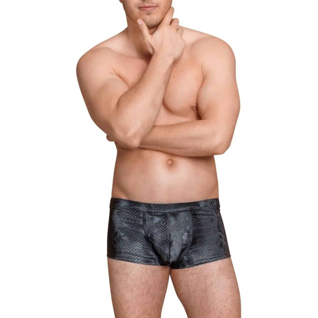 Pants in mattglänzender Schlangenhaut-Optik