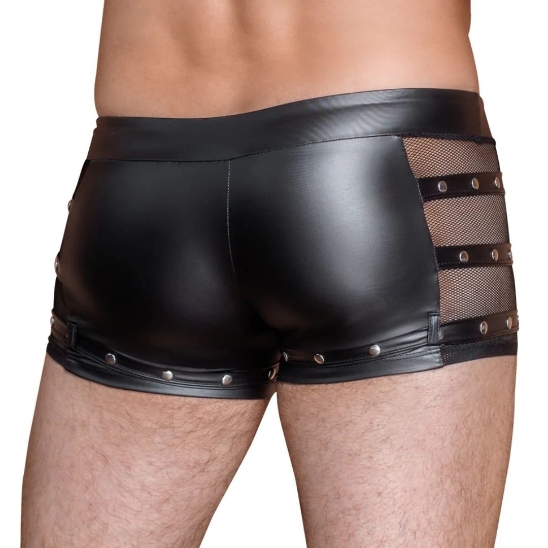 Pants im Mattlook mit Netz-Einsätzen und Reißverschluss