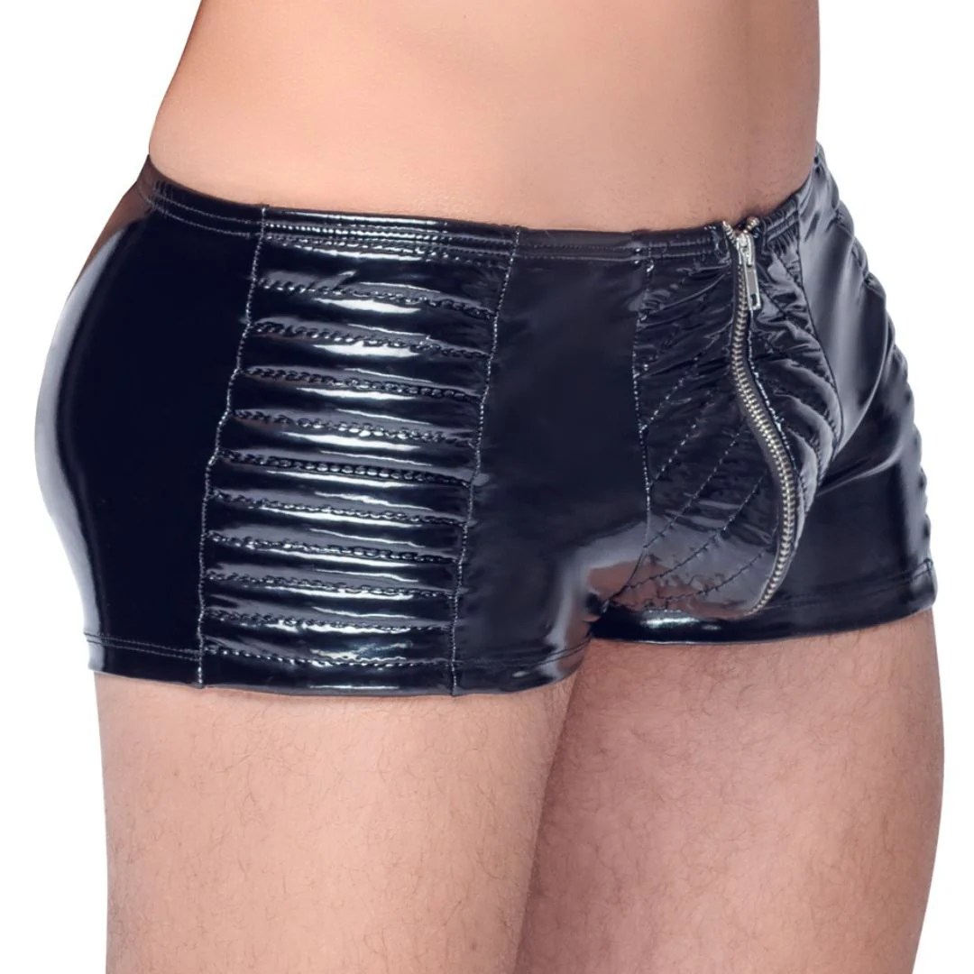 Pants aus Lack mit Front-Reißverschluss