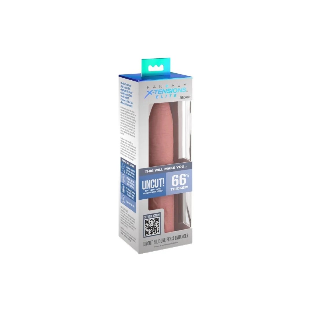 Penishülle „Uncut Silicone Penis Enhancer“ mit Eichelöffnung