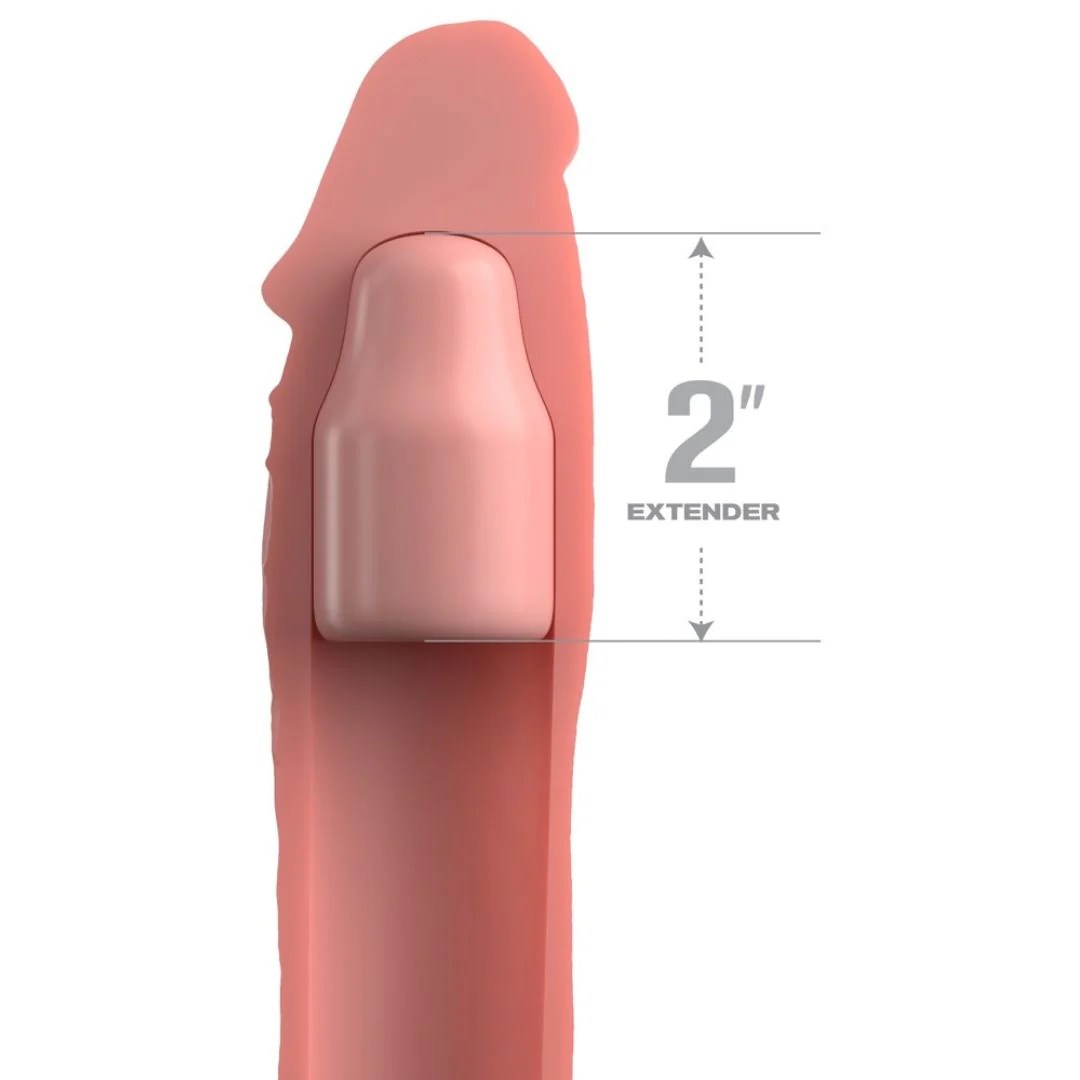Penishülle „2“ Silicone X-tension with Strap“ mit Hodenring