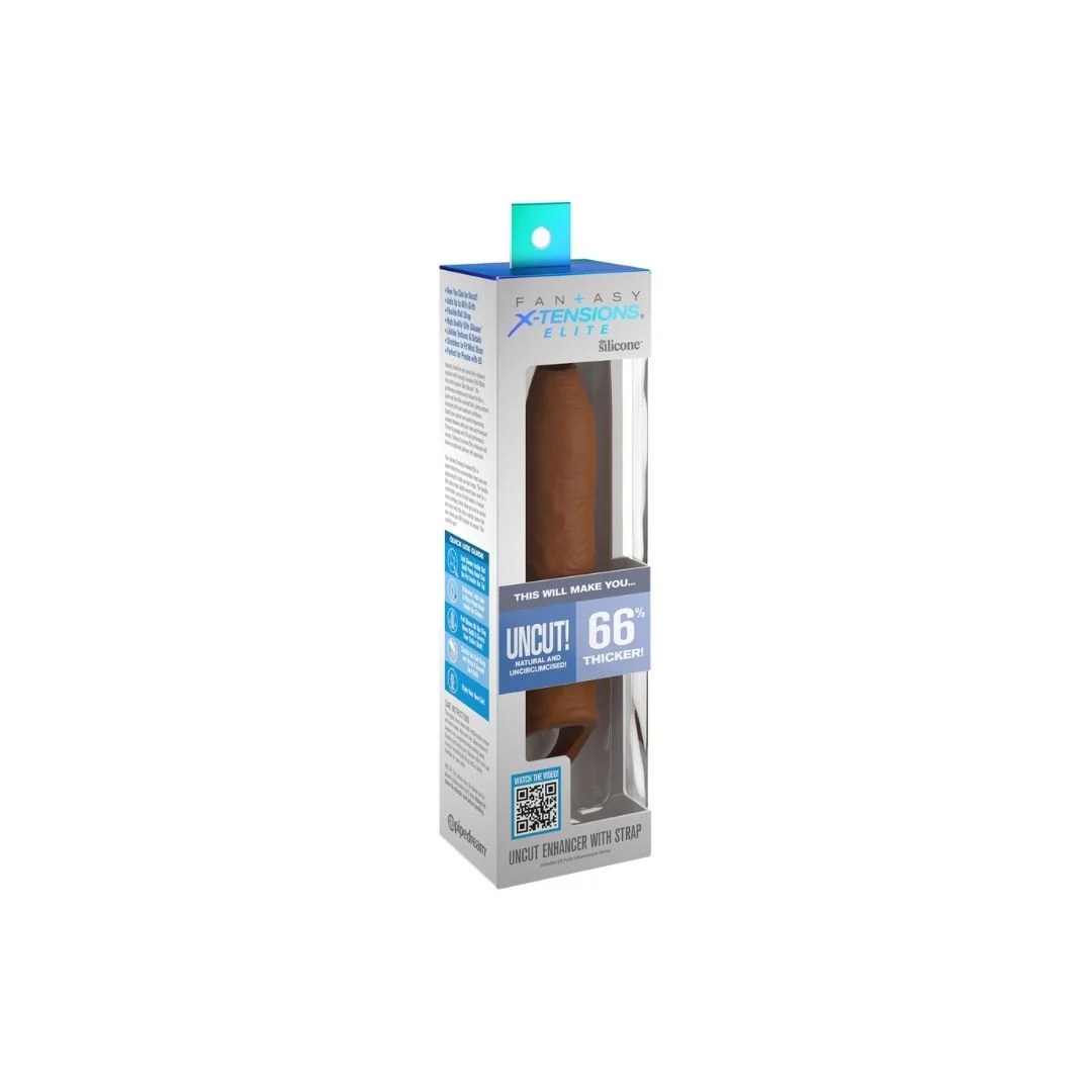 Penishülle „Uncut Enhancer with Strap“ mit Hodenring