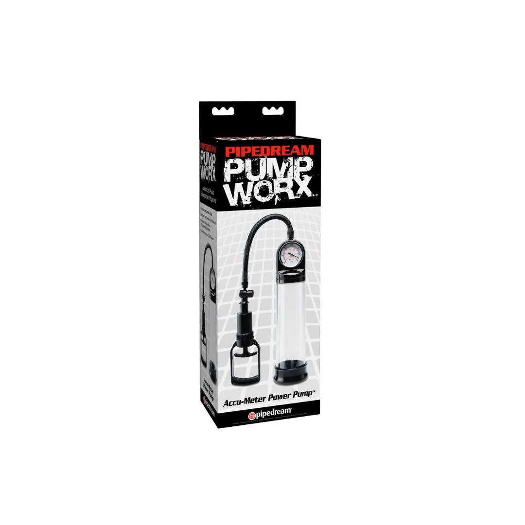 Penispumpe „Accu-Meter Power Pump“ mit Druckmesser