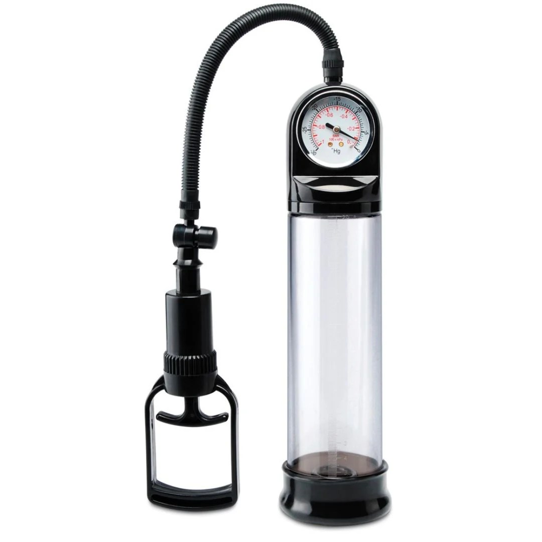 Penispumpe „Accu-Meter Power Pump“ mit Druckmesser