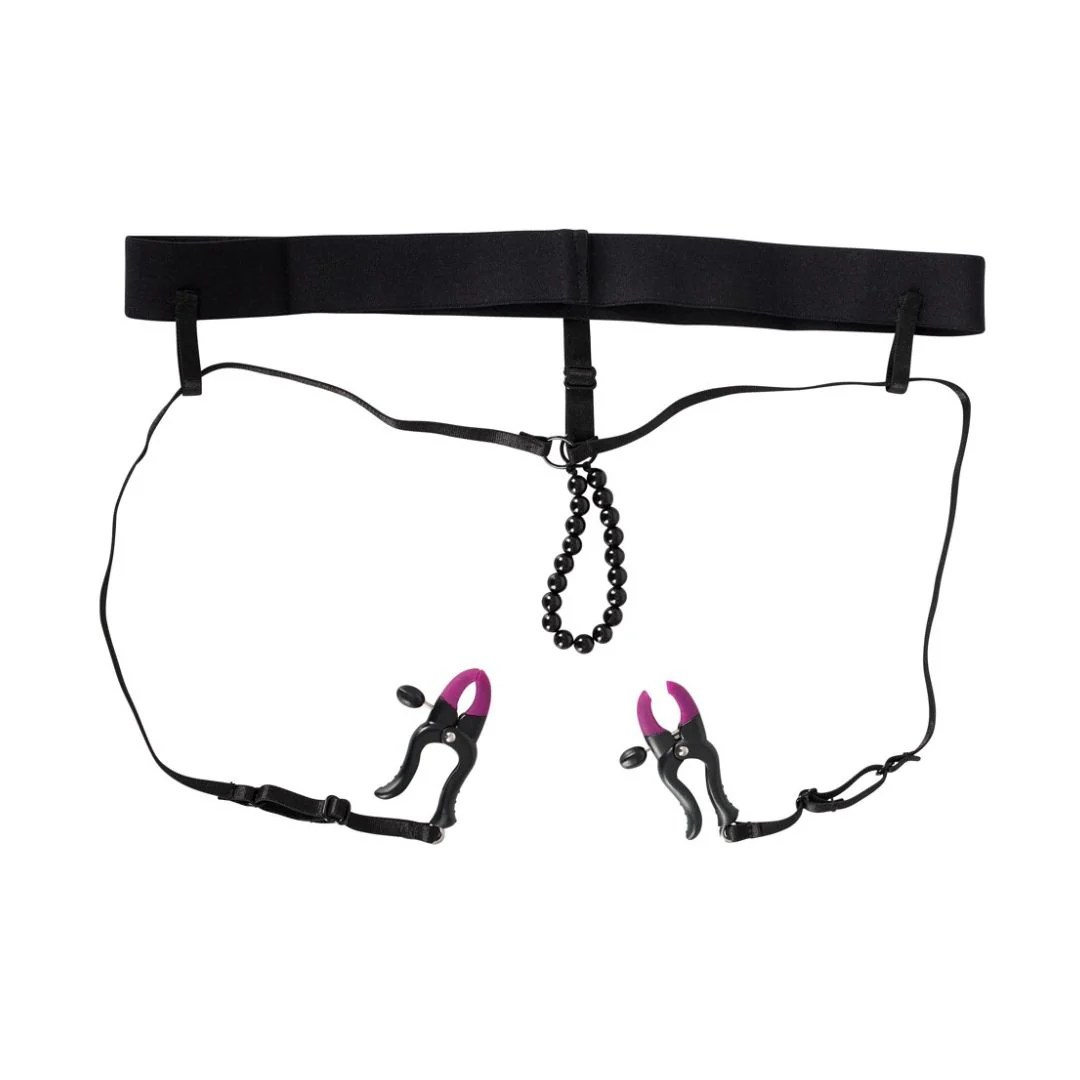 Perlen-String „Pearl String with Silicone Clamps“
