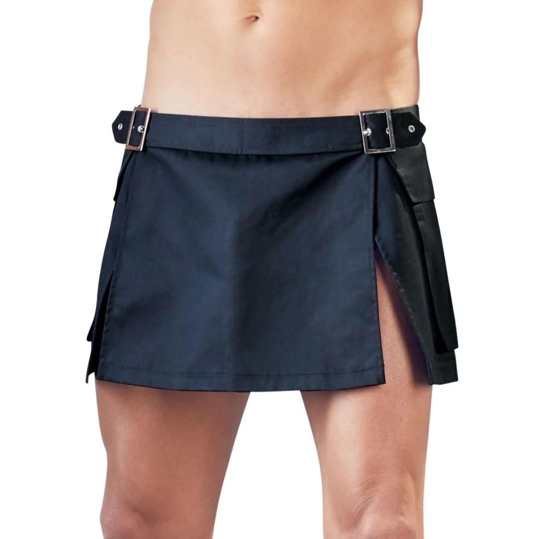 Rock im Gladiator-Style mit seitlichen Schnallen und Taschen