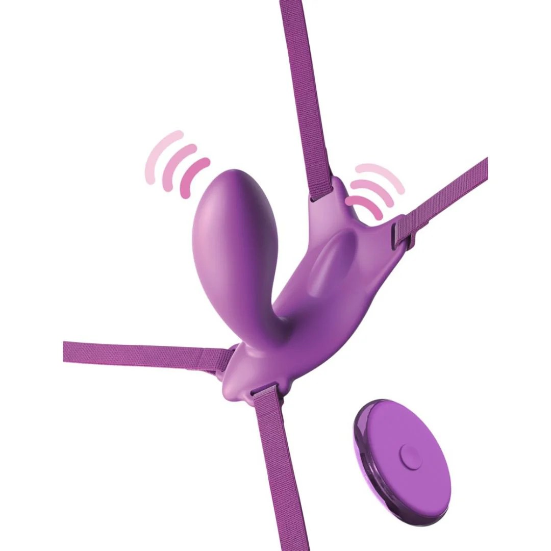 Vibro-String „Ultimate G-Spot Butterfly Strap-on“ mit Fernbedienung