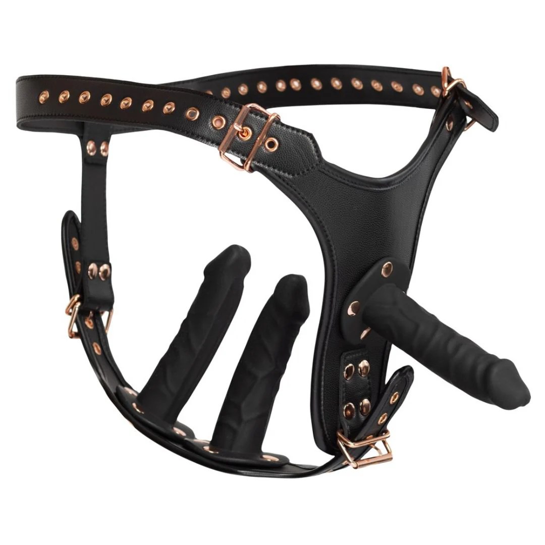 Strap-On-String mit 3 Dildos
