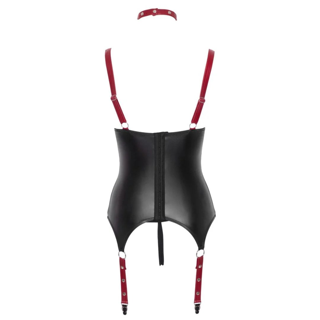 Bondage Strapshemd mit offenen Cups plus String Ouvert