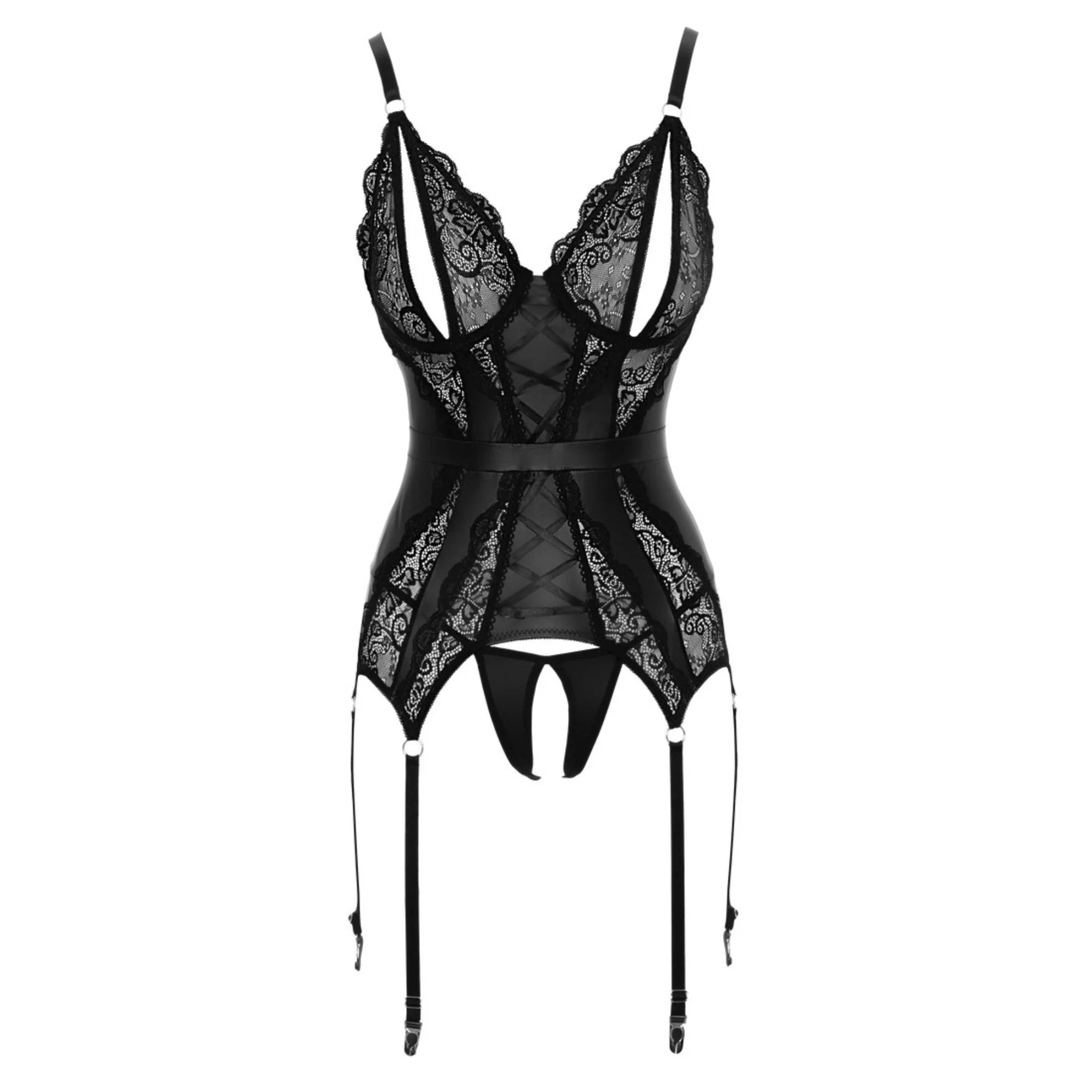Strapshemd mit Taillengurt plus String ouvert