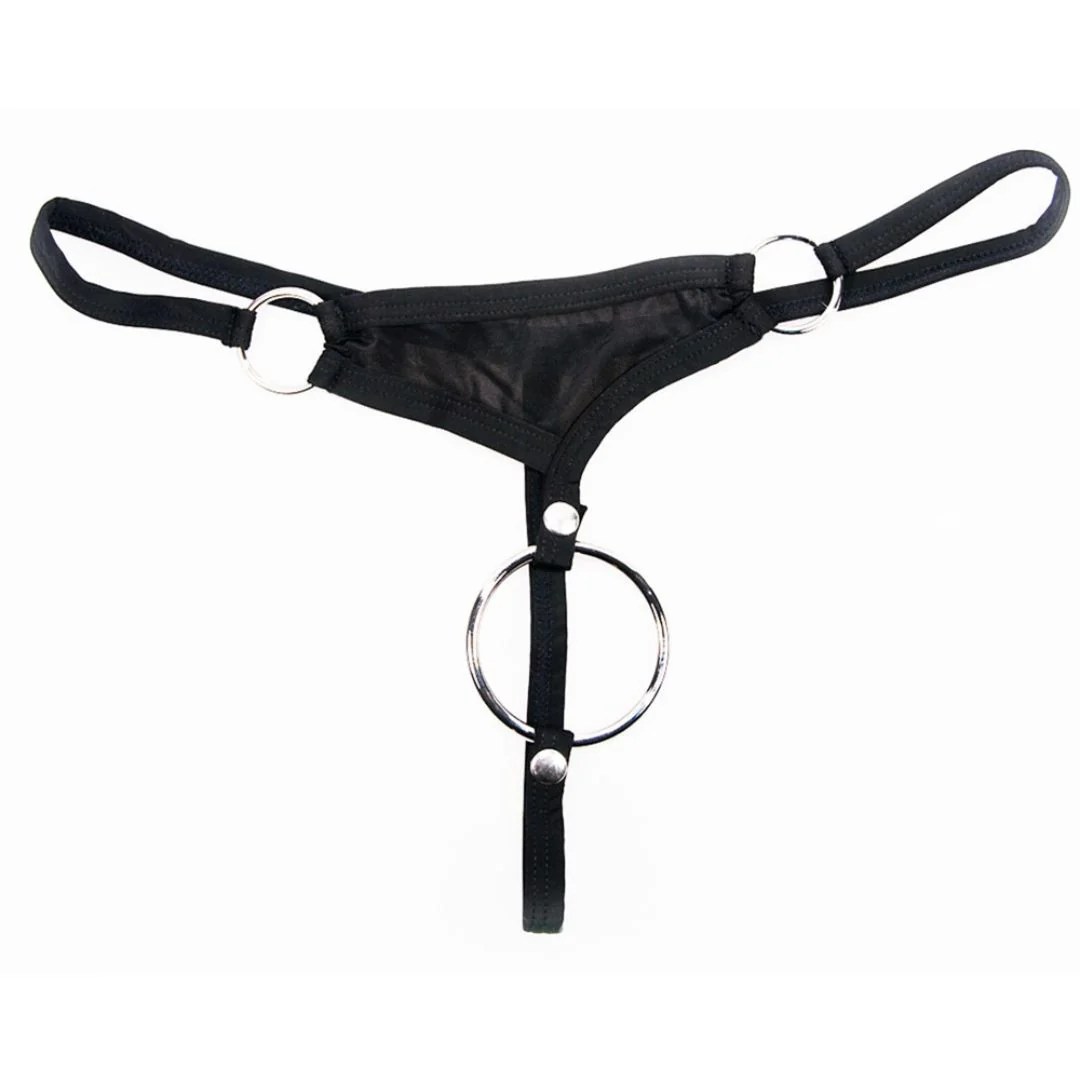 String mit abknöpfbarem Penisring