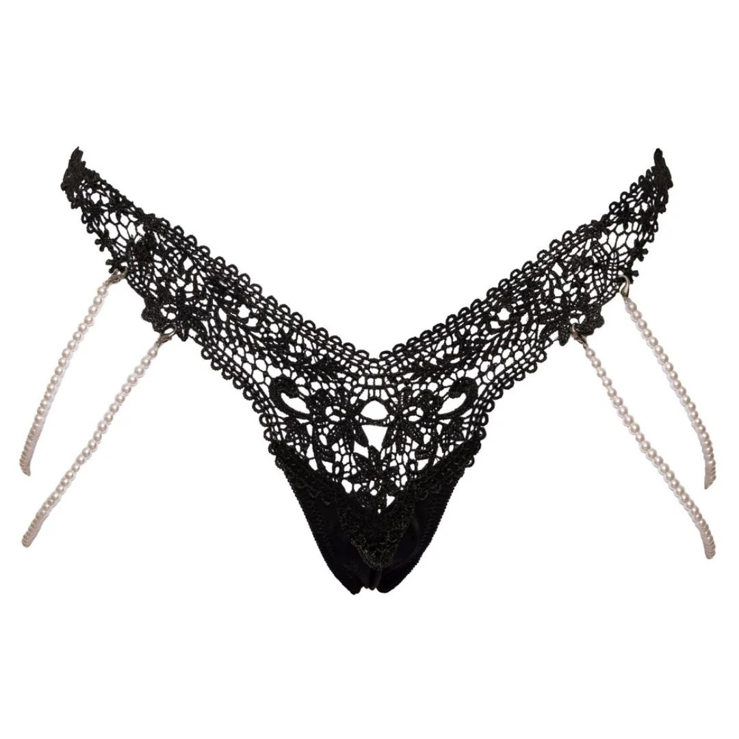 Riostring mit Stickereispitzen und Doppel-Perlenkette