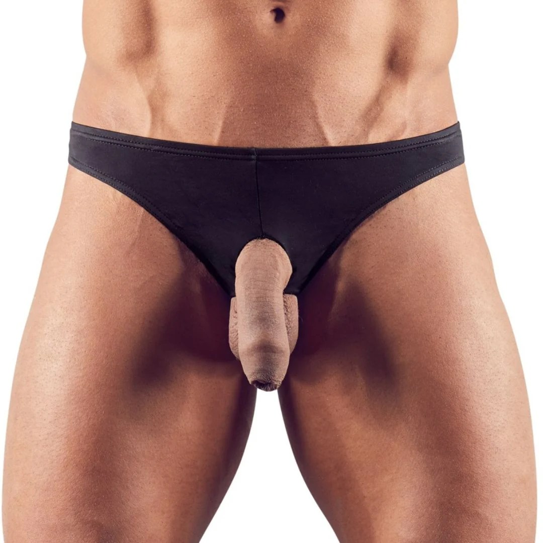 String mit Öffnungen für Penis und Hoden