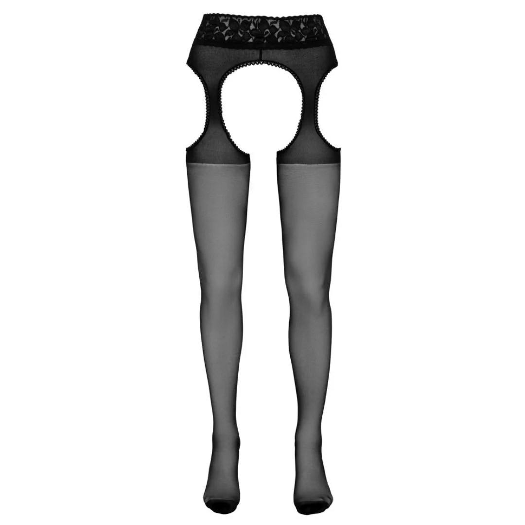 Straps-Strumpfhose Ouvert mit Cut-Outs aus Spitze