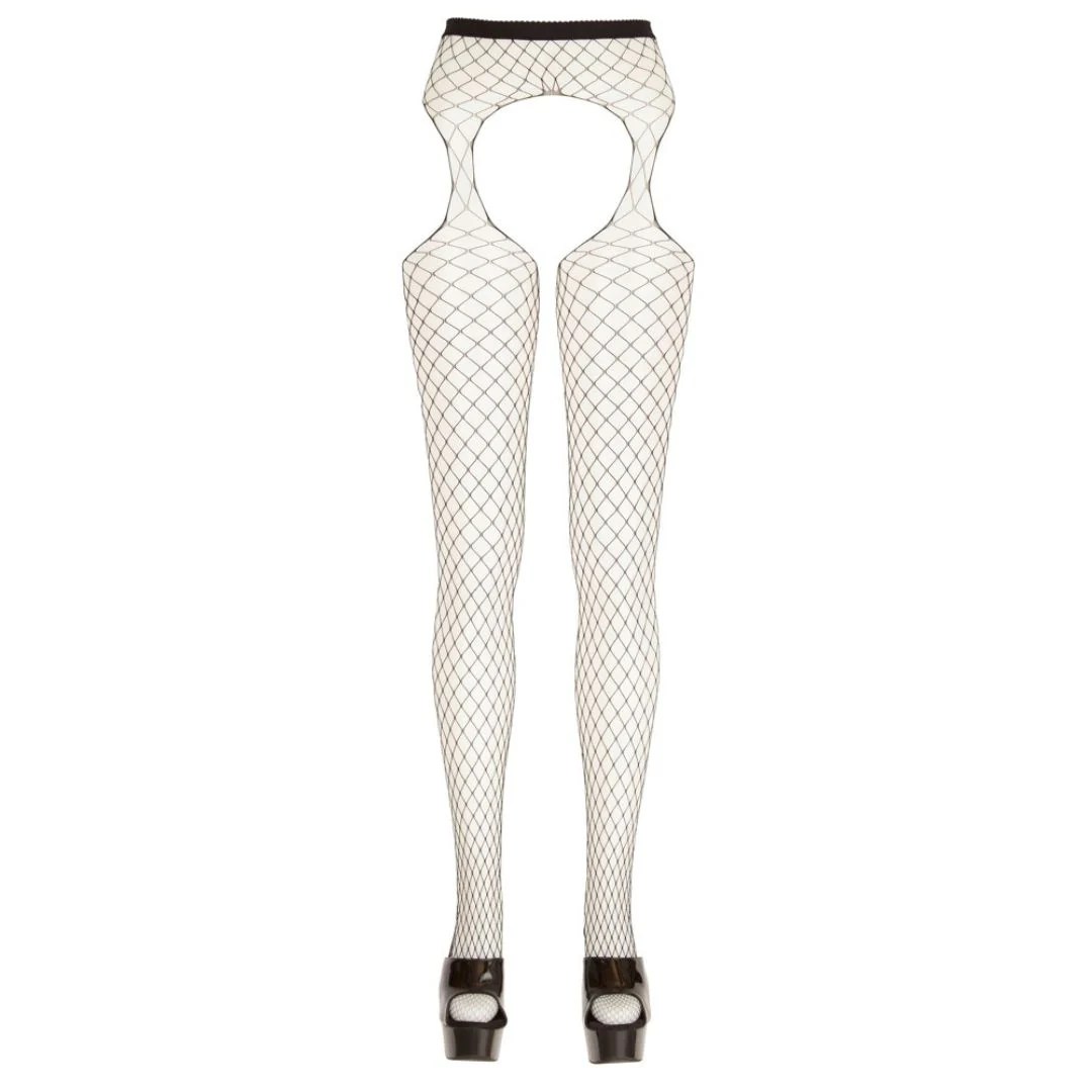 Straps-Strumpfhose Ouvert aus grobem Netz