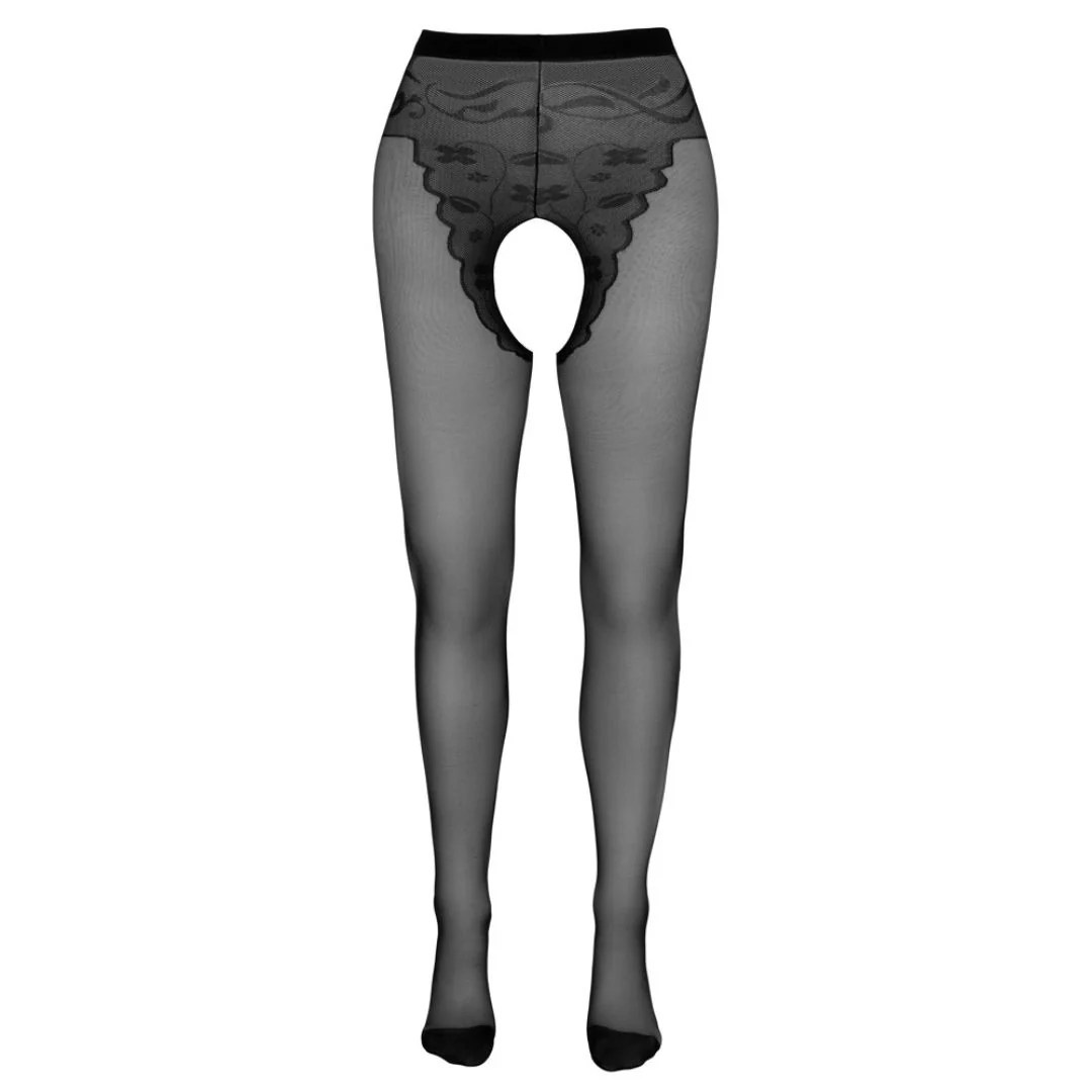 Straps-Strumpfhose mit Ziernaht und Höschenteil