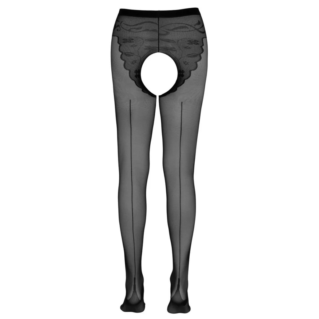 Straps-Strumpfhose mit Ziernaht und Höschenteil