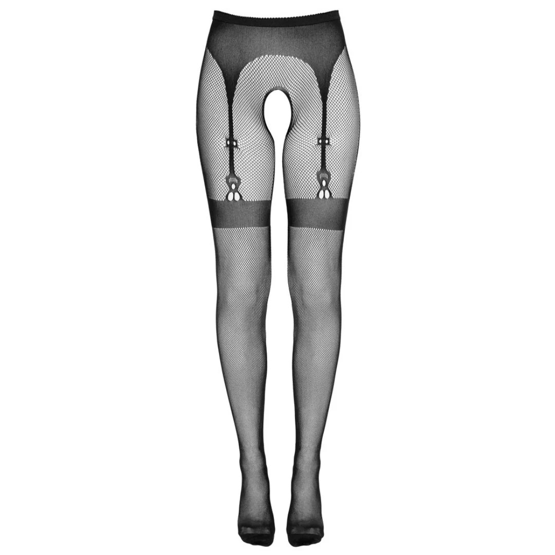 Feine Netz-Strumpfhose Ouvert mit Naht hinten