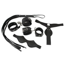 Bondage-Set vegan mit Fesseln, Flogger und Augenbinde, 5-teilig Bondage-Set vegan mit Fesseln, Flogger und Augenbinde, 5-teilig
