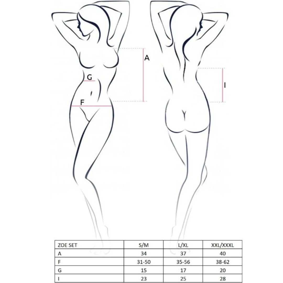 Korsett-Top aus Mesh mit Wetlook Schnürung plus String