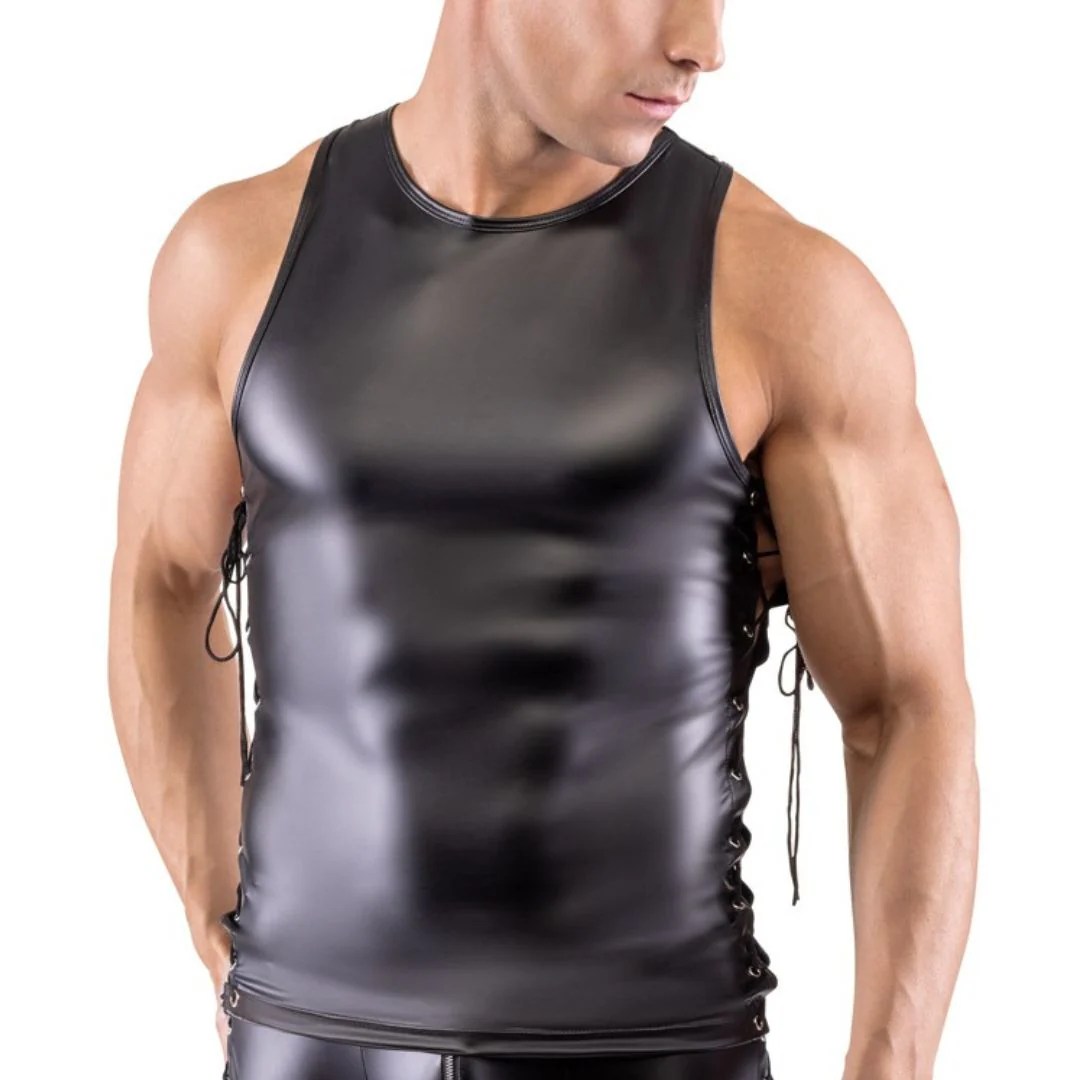 Ärmelloses Shirt mit Seiten-Schnürungen