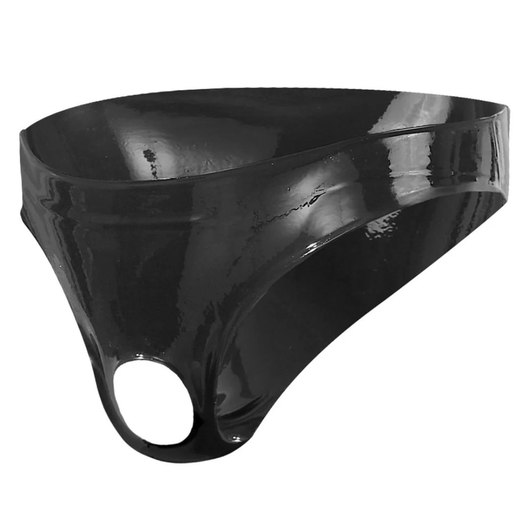 Slip mit Showmaster-Öffnung für Penis und Hoden, Latex