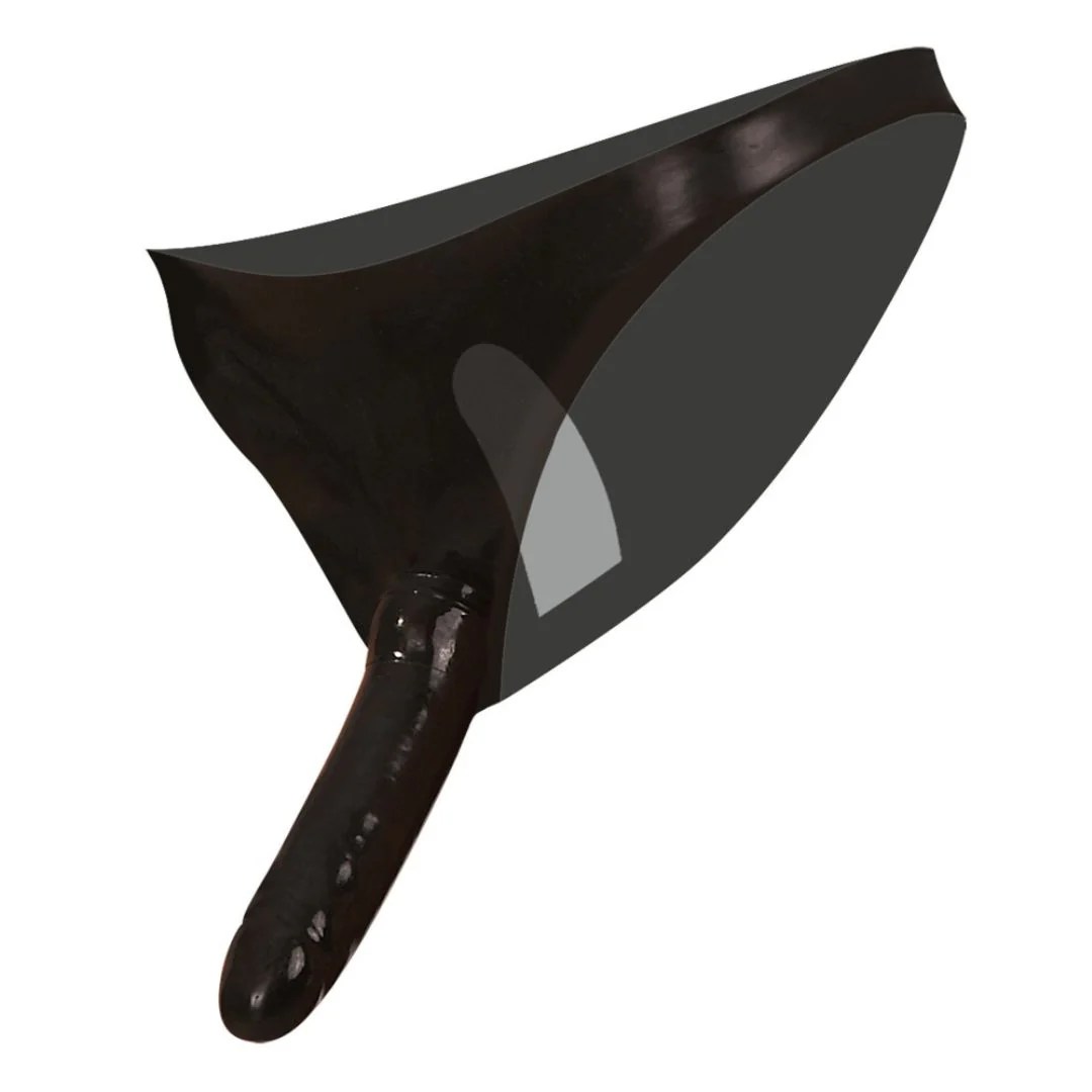 Slip aus Latex mit Außen- und Innendildo