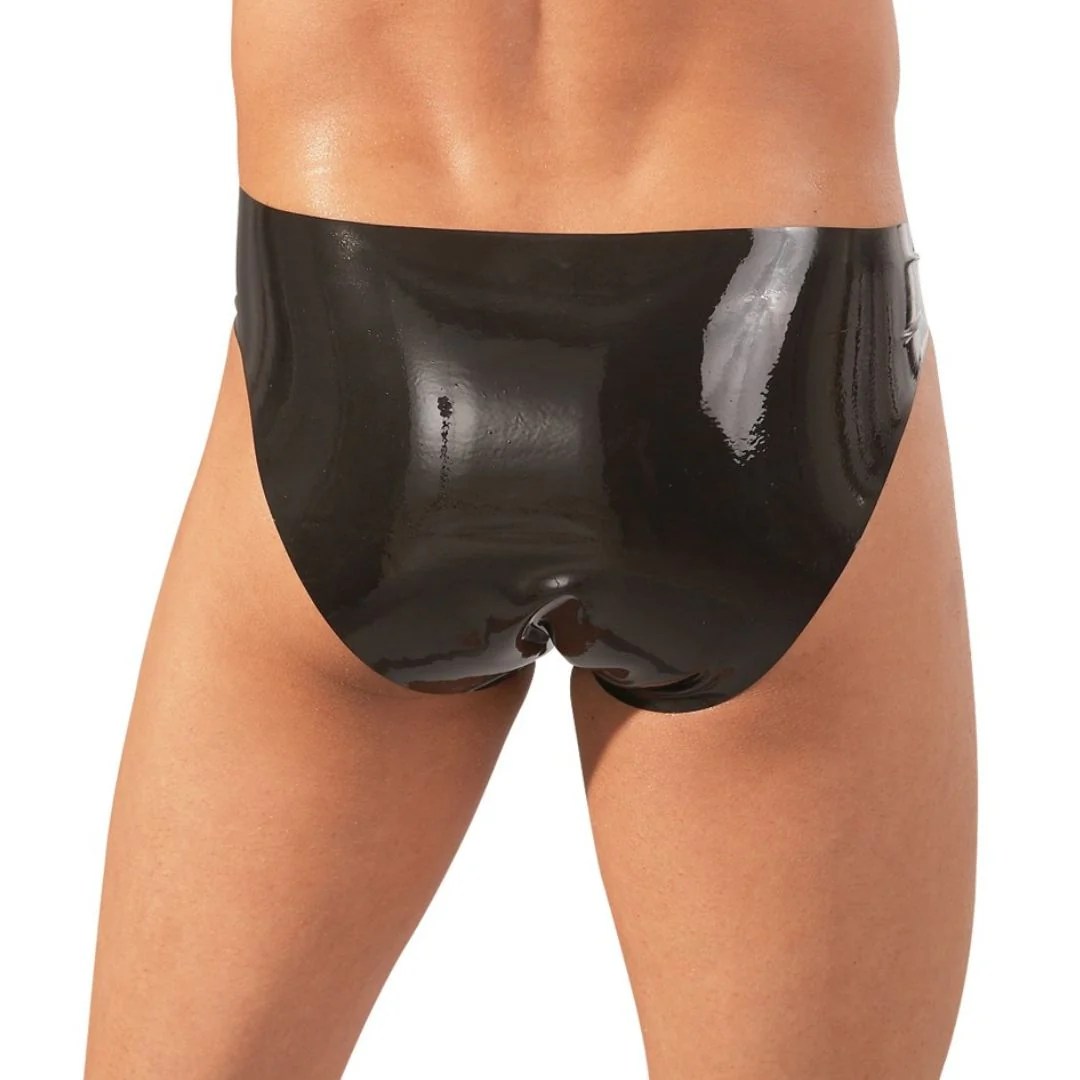 Slip mit Showmaster-Öffnung für Penis und Hoden, Latex