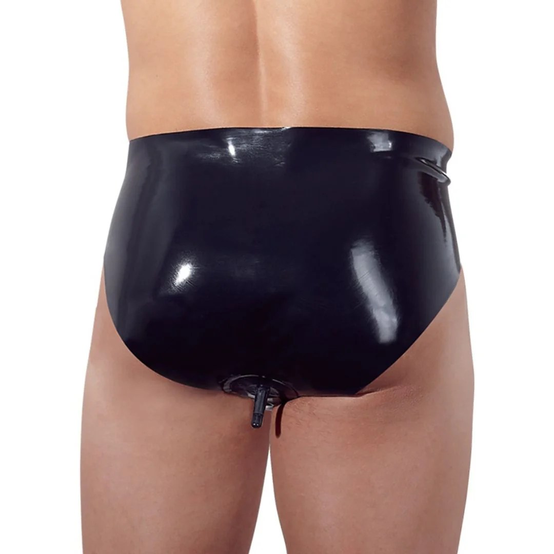 Slip aus Latex mit aufpumpbarem Anal-Plug