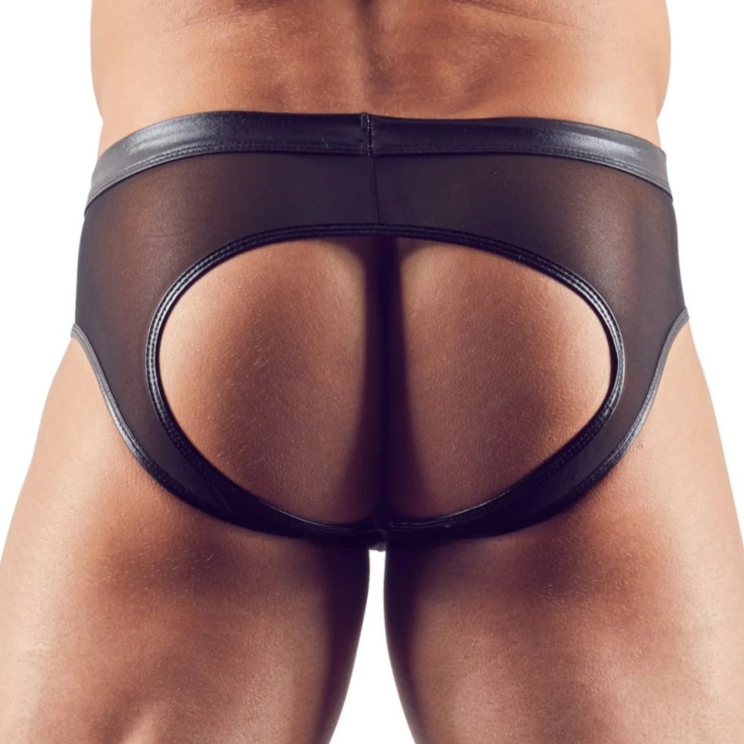 Pofreier Slip im Wetlook mit Powernet
