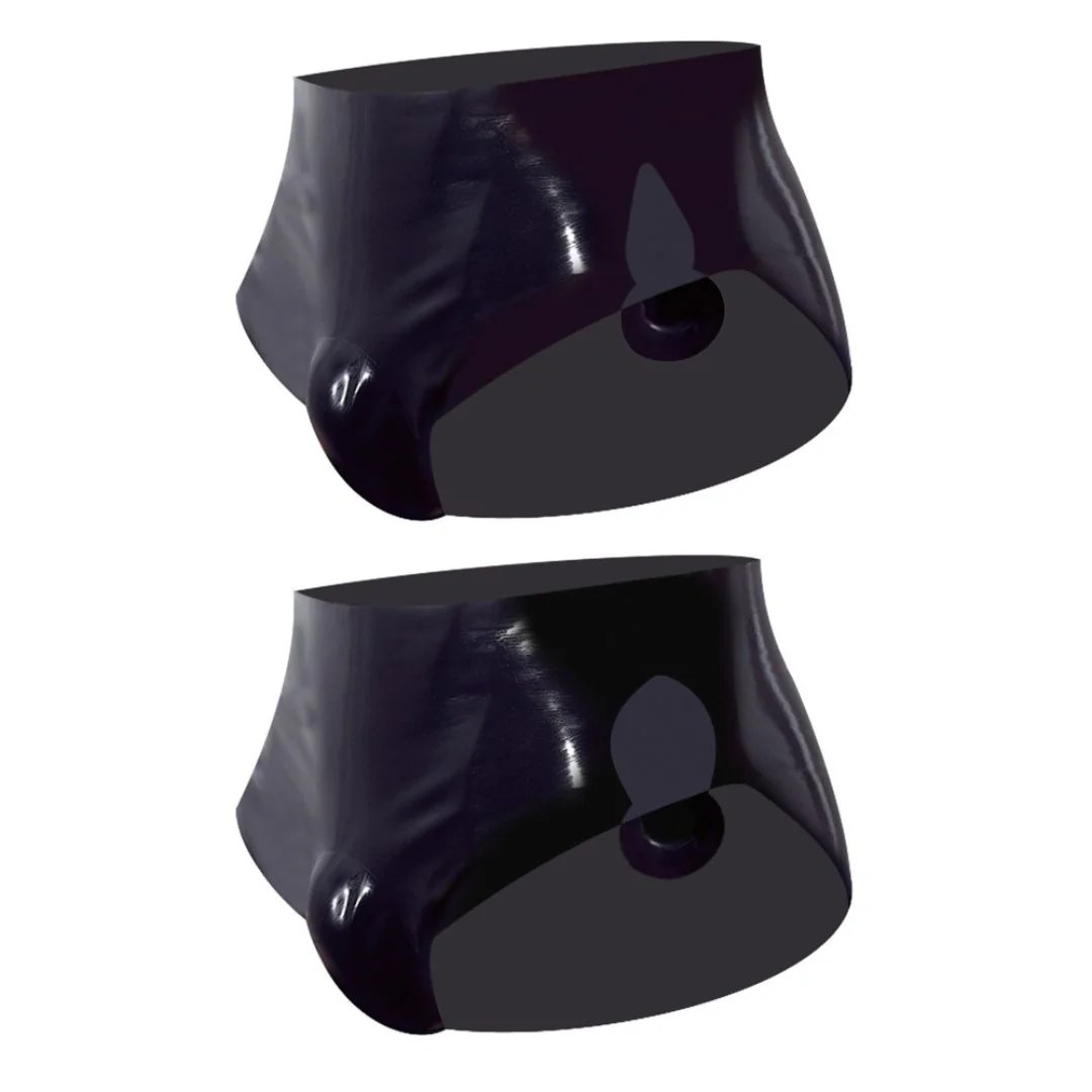 Slip aus Latex mit aufpumpbarem Anal-Plug