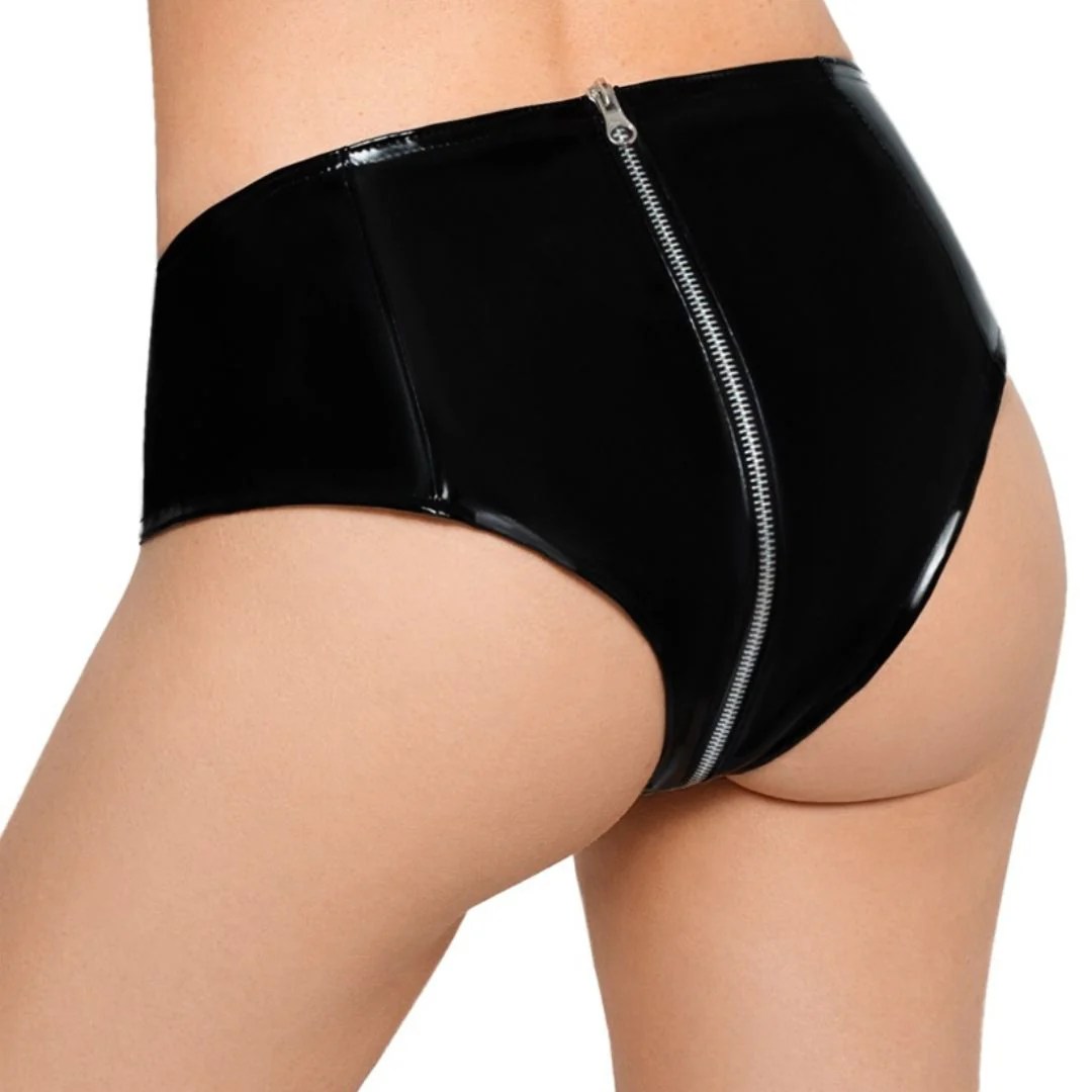 Slip Ouvert aus Lack im Panty-Style