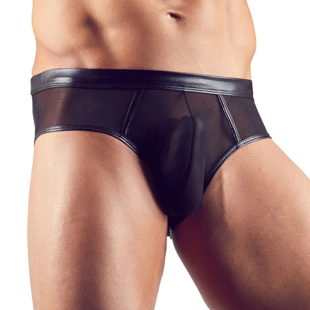 Pofreier Slip im Wetlook mit Powernet