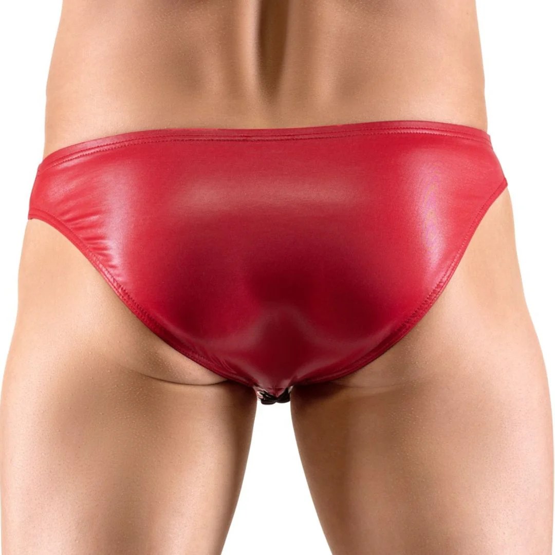 Slip im Glanzlook mit Frontschnürung
