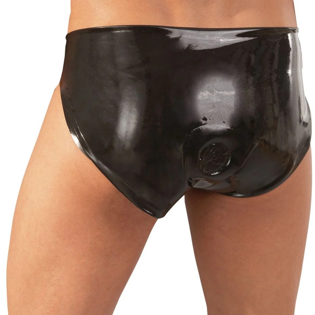 Latex-Slip mit Anal-Dildo