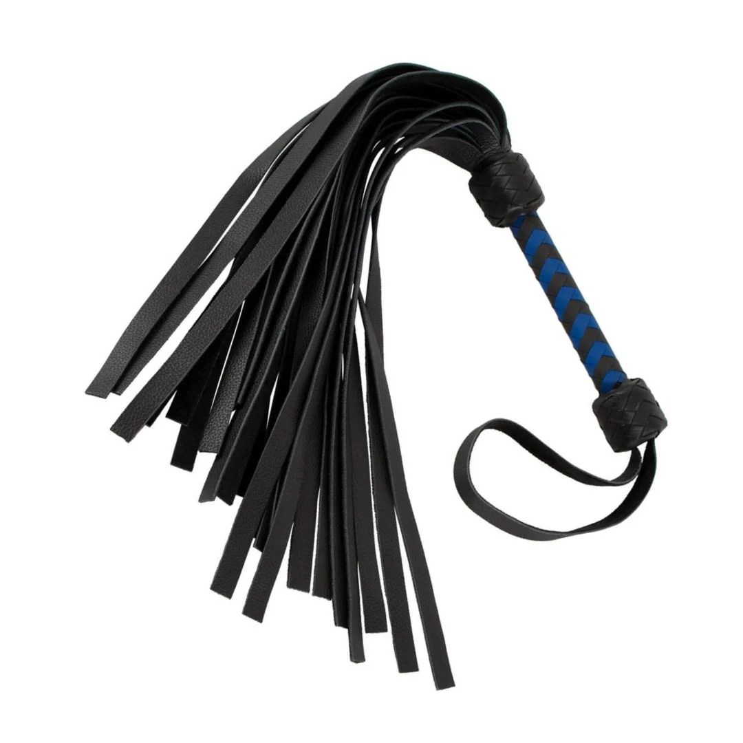Peitsche aus Leder mit 2-farbigem Griff