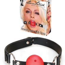 LUX FETISH Breathable Ball Gag red LUX FETISH Breathable Ball Gag red