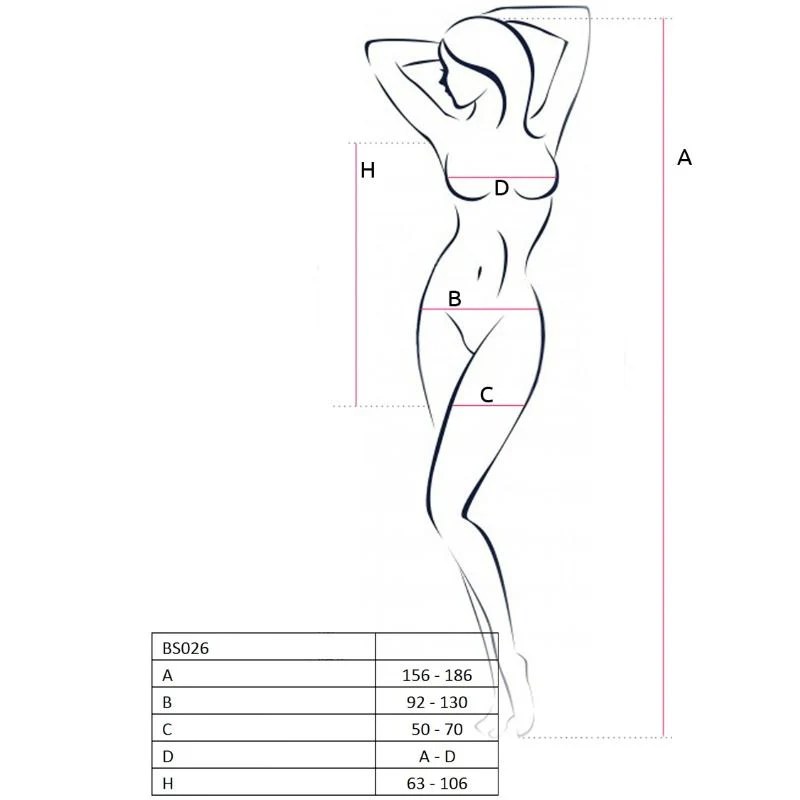 Passion Woman Bs026 Bodystocking Dress Style Weiss One Size