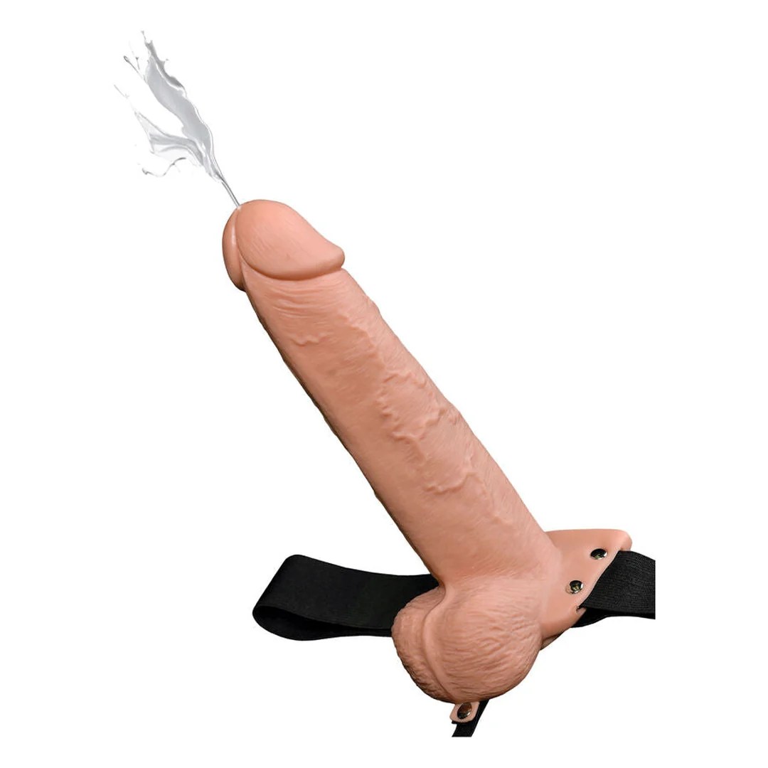 Strap-On "Hollow Squirting Strap-On with Balls" mit Dildo