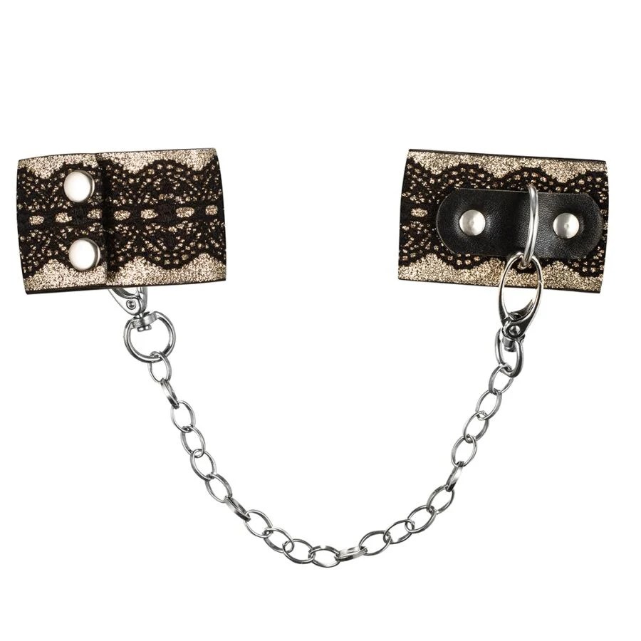 Handschellen mit schwarzer Spitze