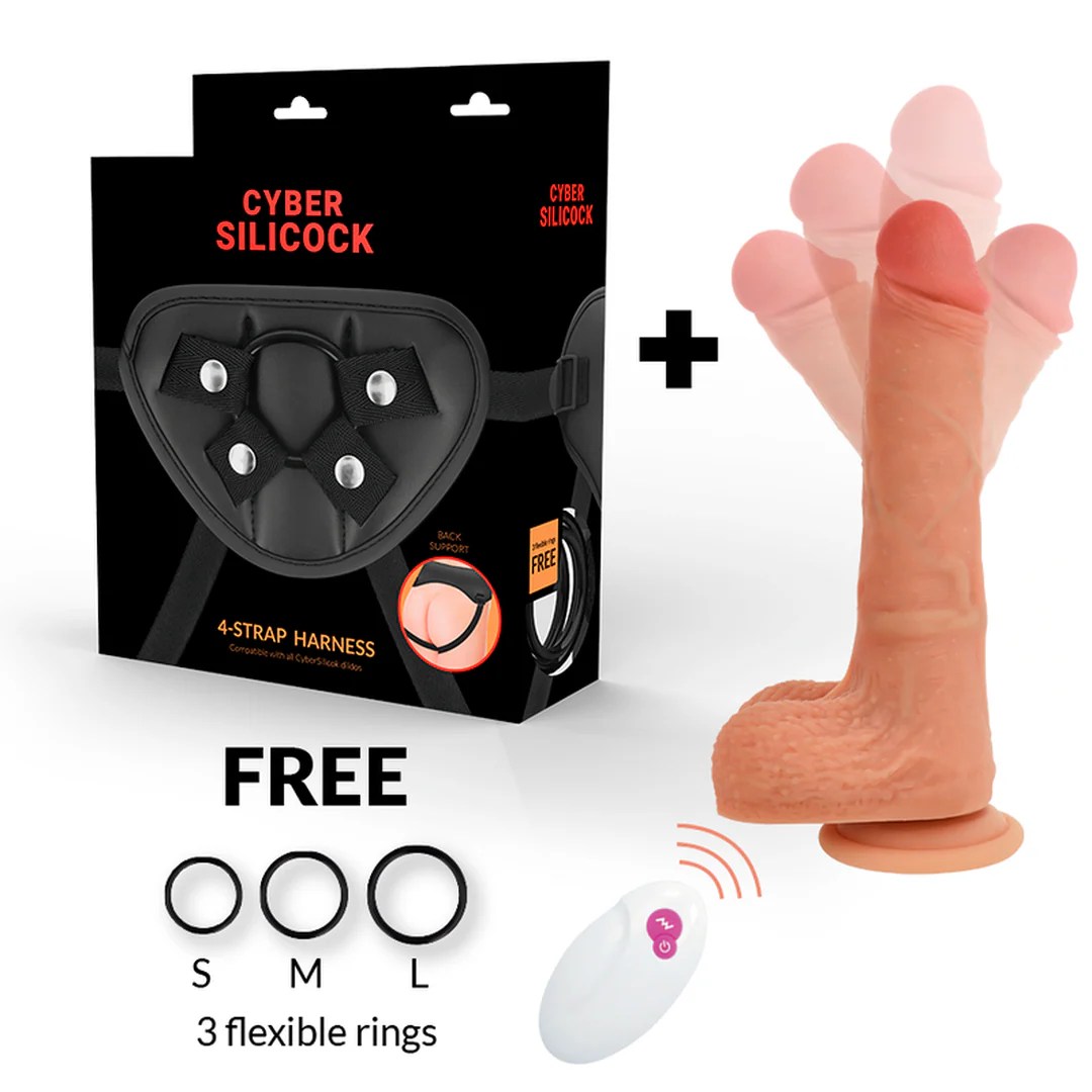 Strap-on Harness mit Dildo "Mr. Rick" und Fernbedienung