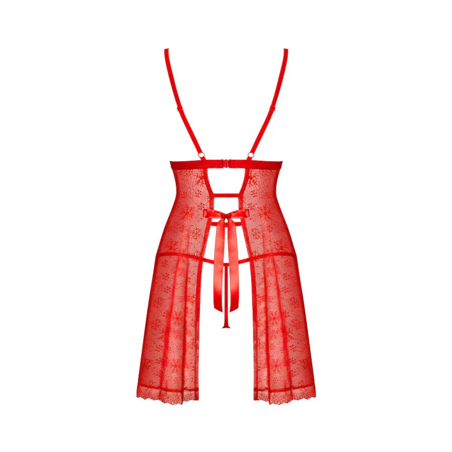 Santa Girl Babydoll aus Spitze plus String
