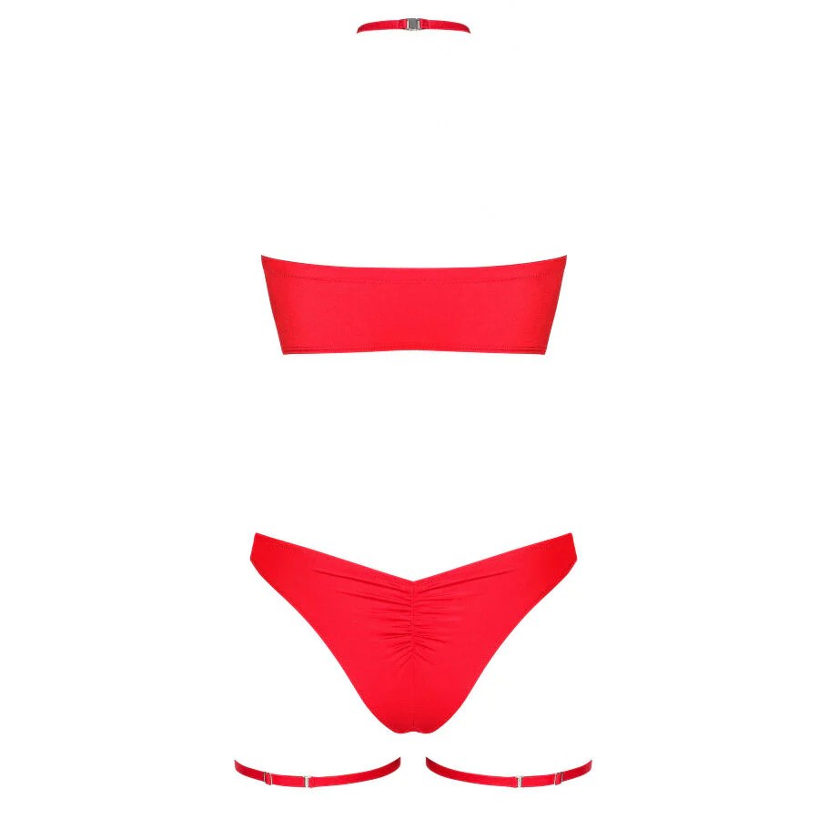 Kissmas Dessous-Set plus Choker und Strumpfbänder