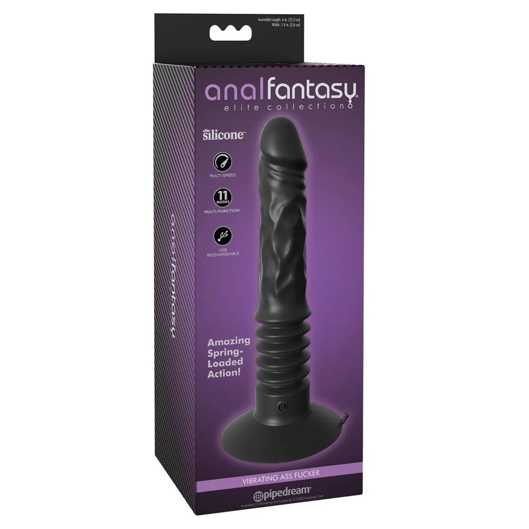 Analdildo „Vibrating Ass Fucker“ mit Vibration und Stoßfunktion