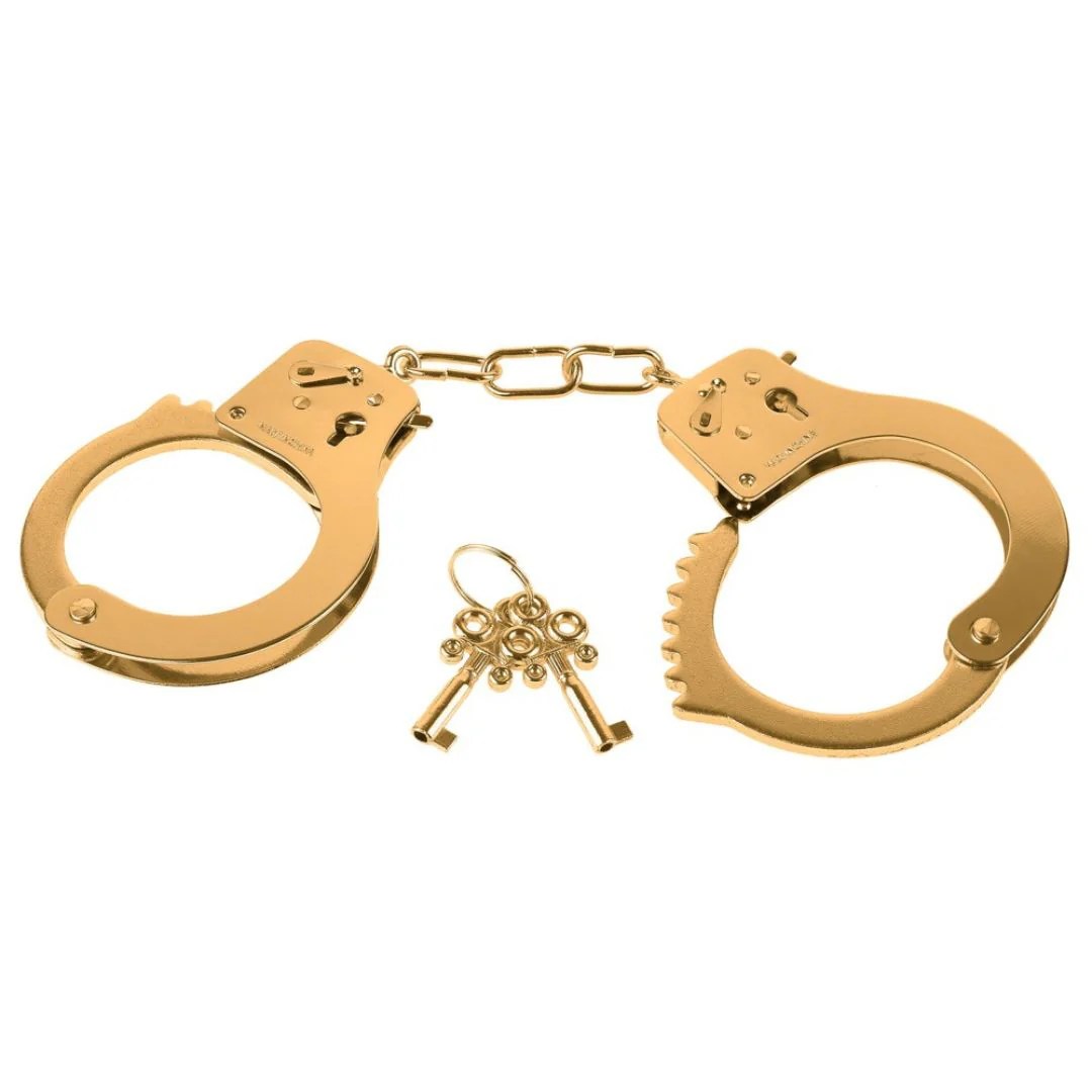 Metall-Handschellen in Goldoptik