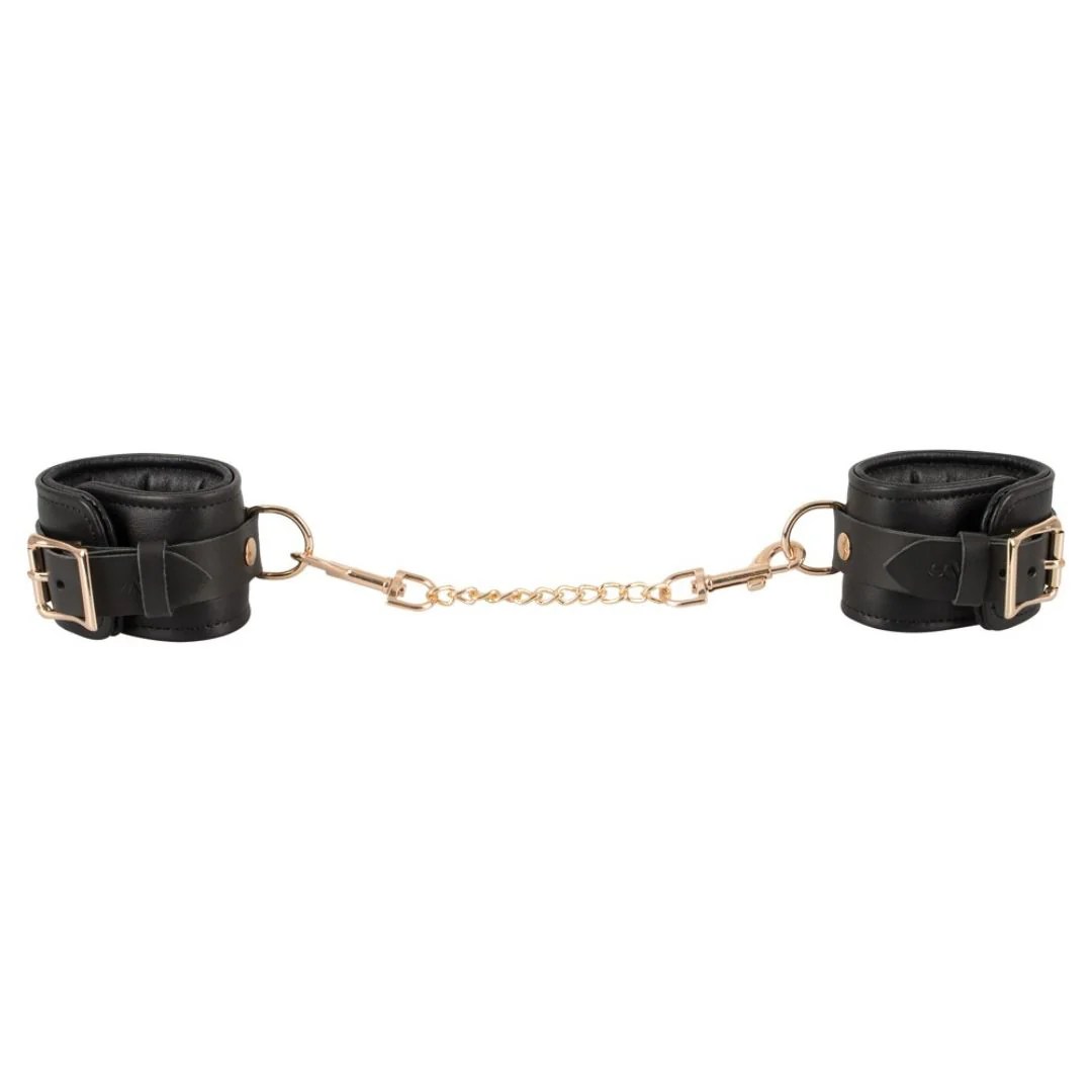 Handfessel aus Leder mit Gold-Details