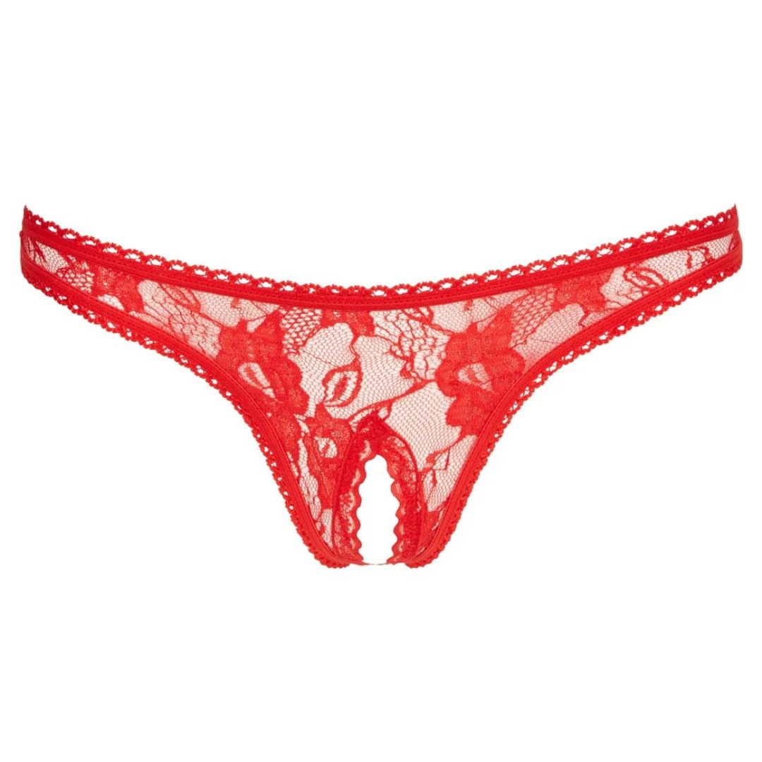 String ouvert aus floraler Spitze