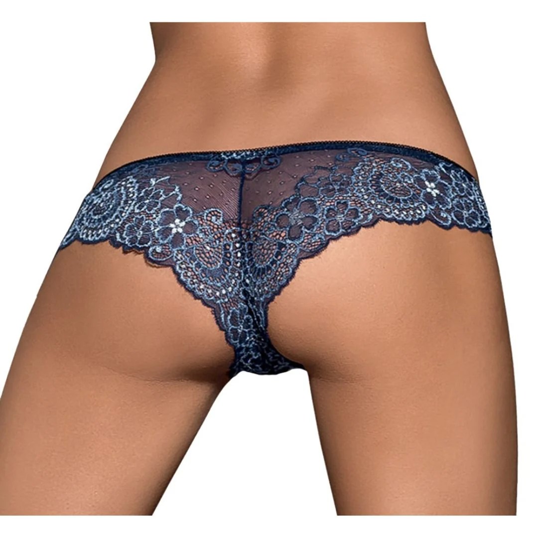 Slip aus floraler Spitze mit Cut-out