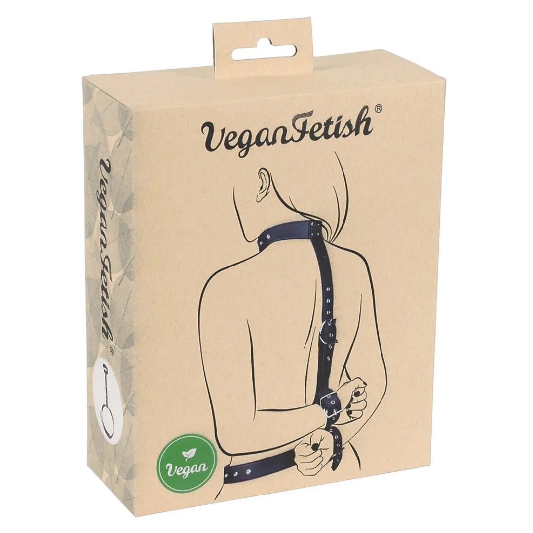 Hals-und Handfessel-Set in Leder-Optik, vegan