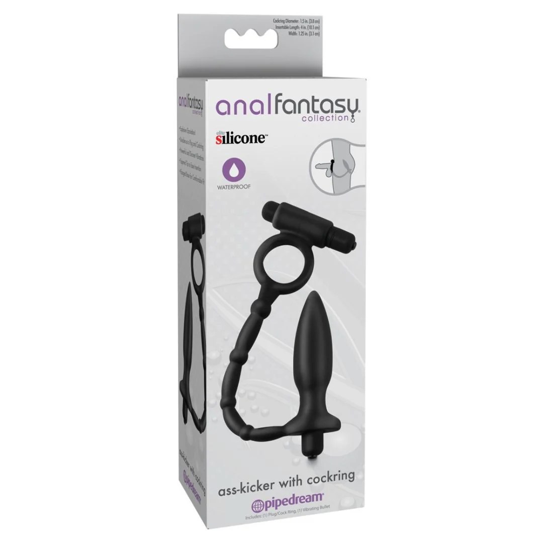 Vibro-Analplug mit Penisring